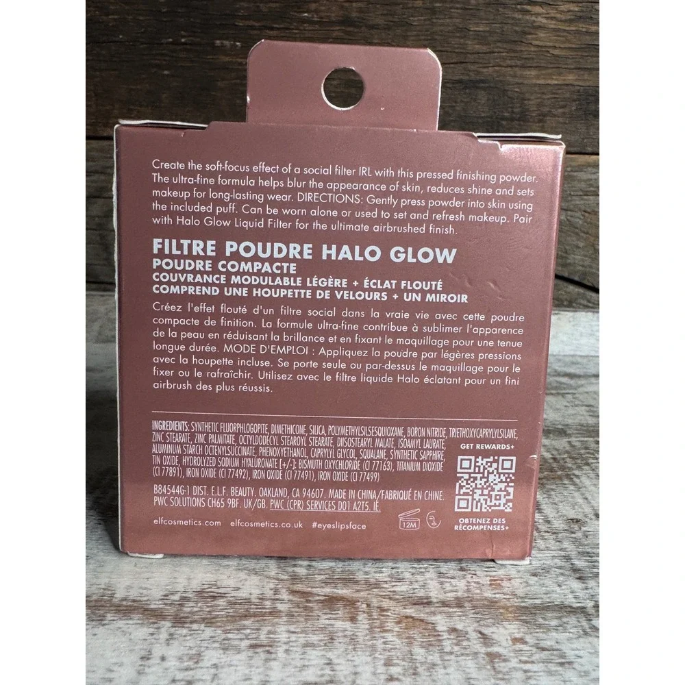 e.l.f. Halo Glow Powder Filter Ultra-Fine Pressed Powder Fair Warm MSRP $14